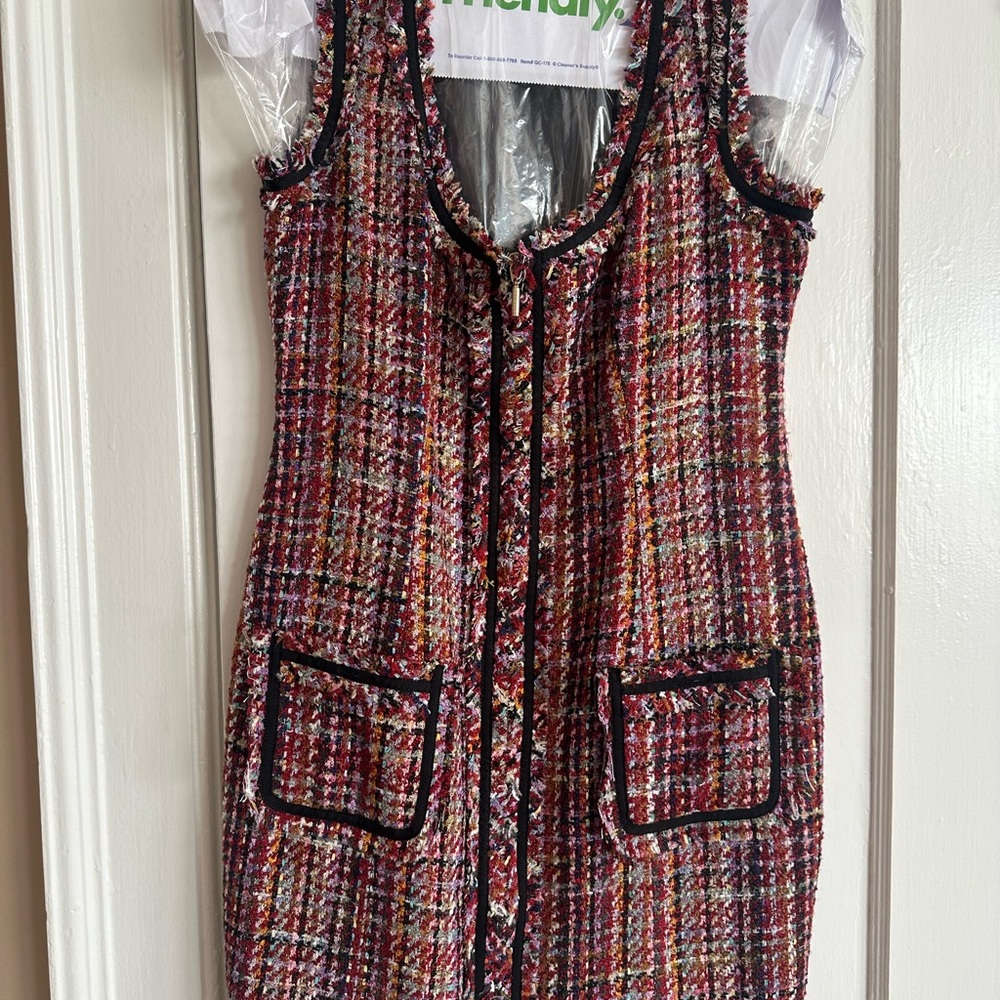 Guess Multicolor Tweed Mini Dress